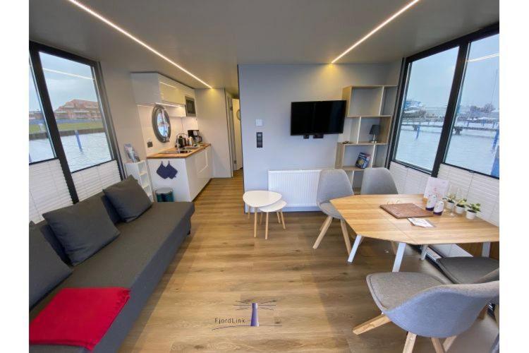 Hausboot Fjord Vela Mit Biosauna In Barth Ngoại thất bức ảnh
